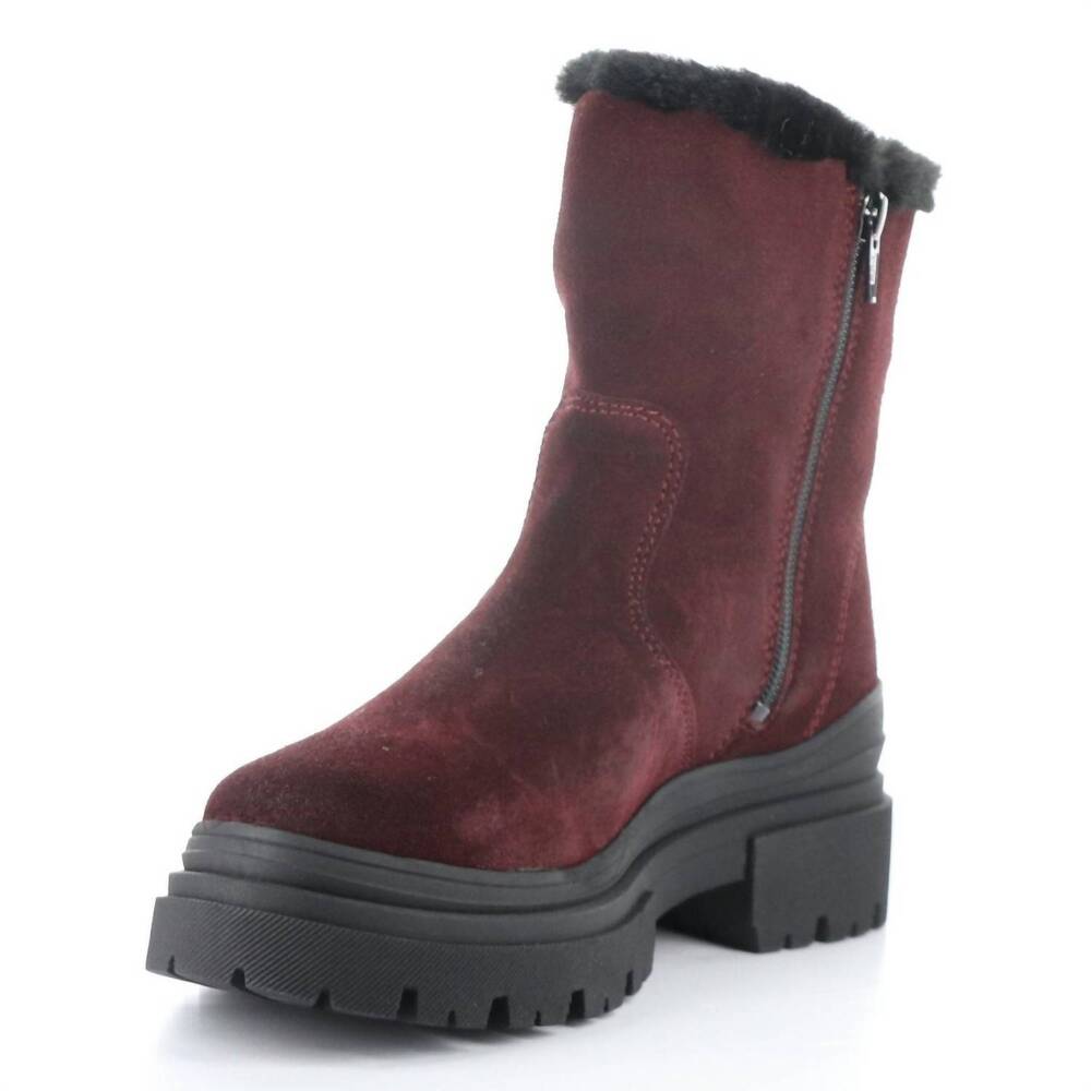 NEW BOS. & CO. women's rocky boots in mulberry/black